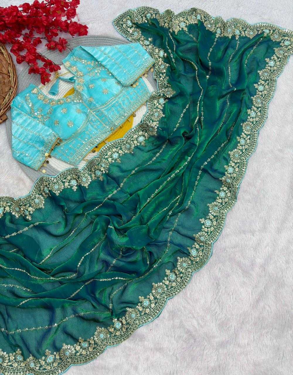 Satin Sequence Saree