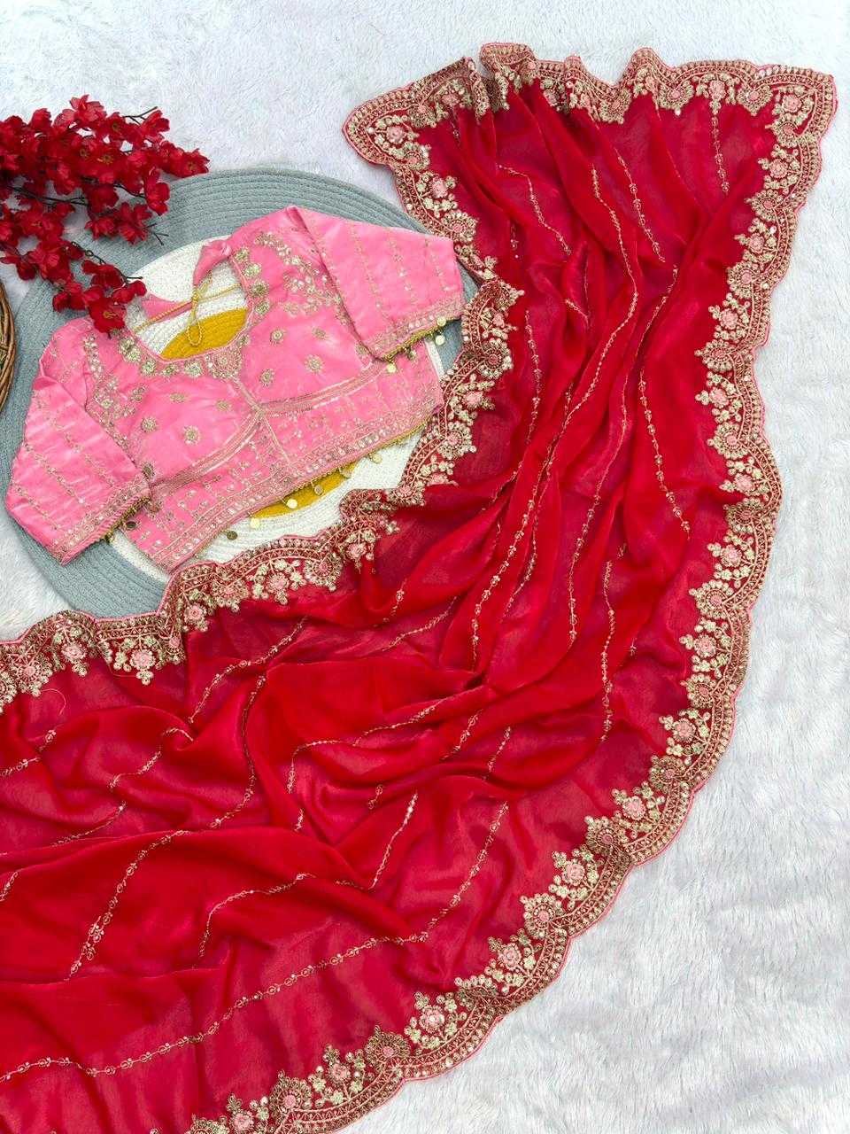Satin Sequence Saree