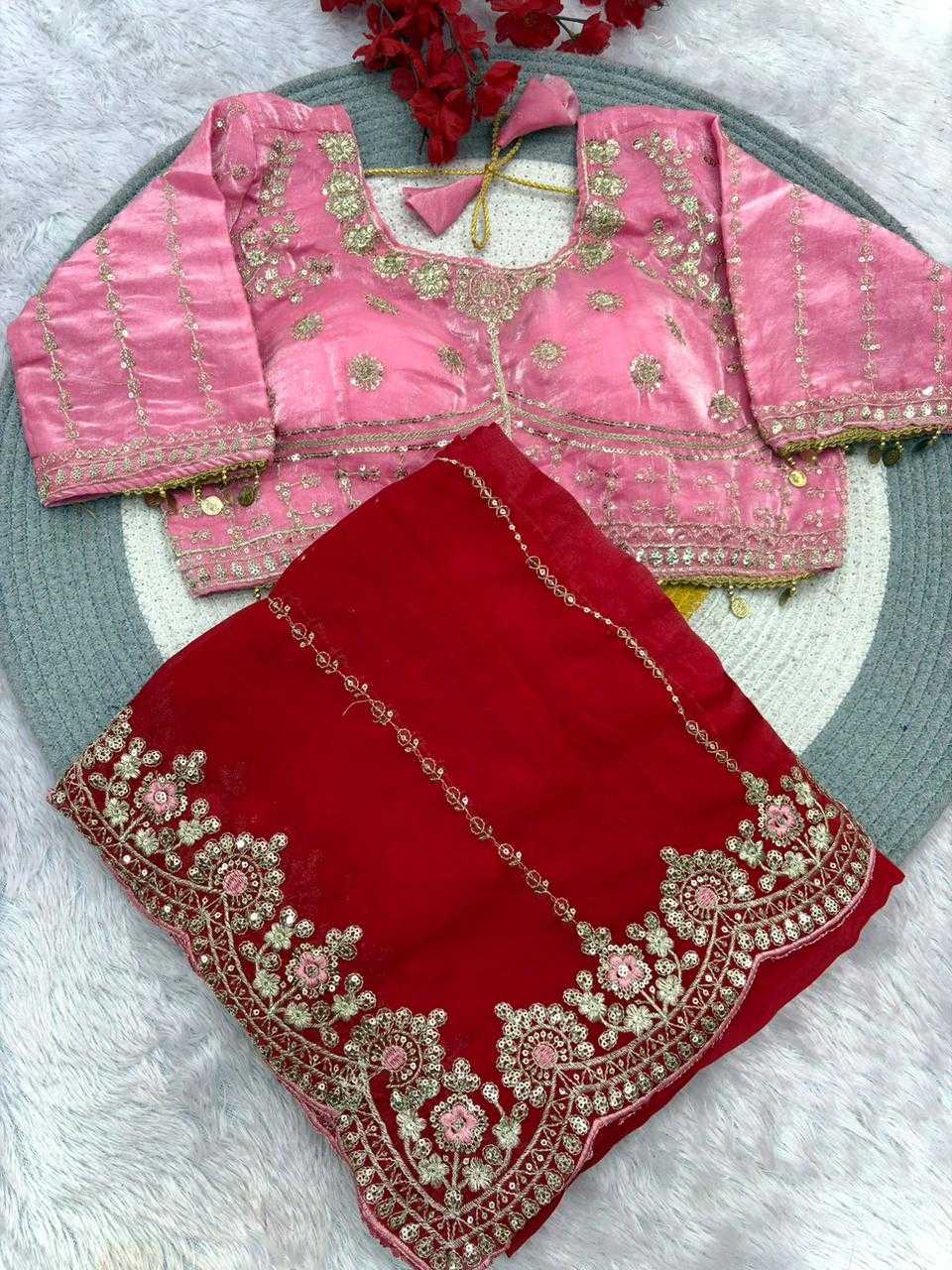 Satin Sequence Saree