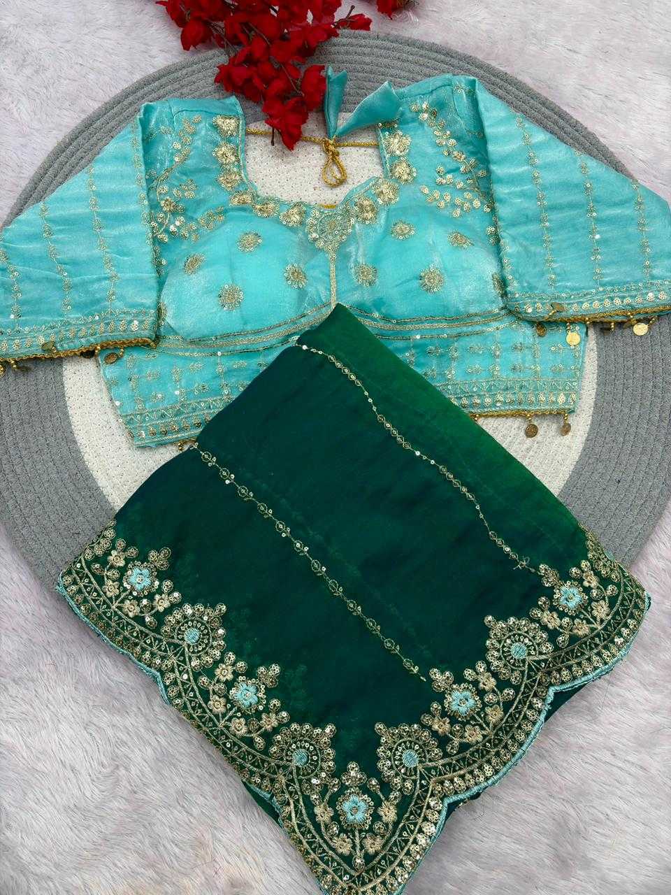 Satin Sequence Saree