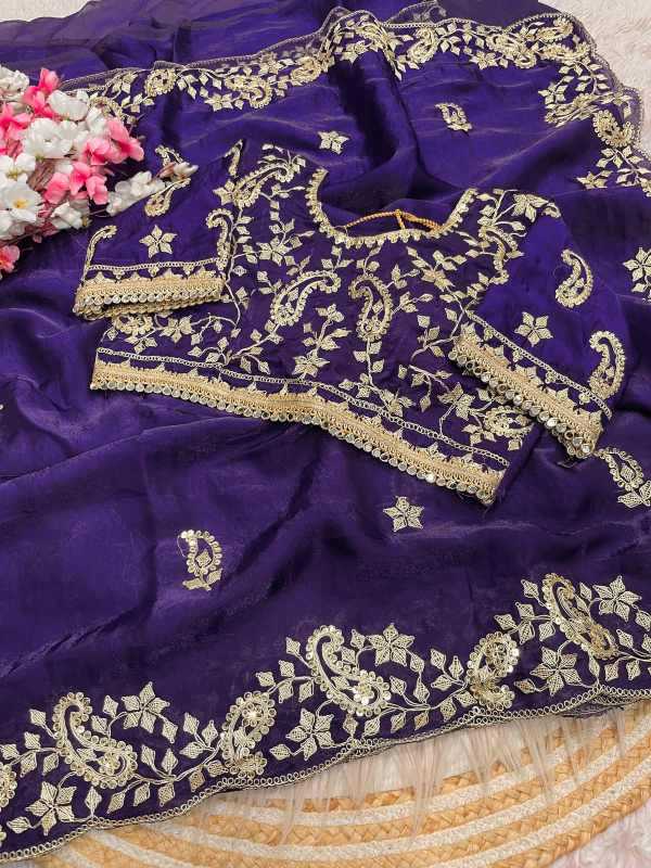 Kinjal Satin Sequence Saree