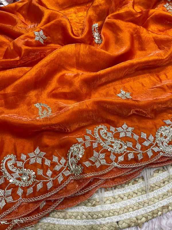 Kinjal Satin Sequence Saree