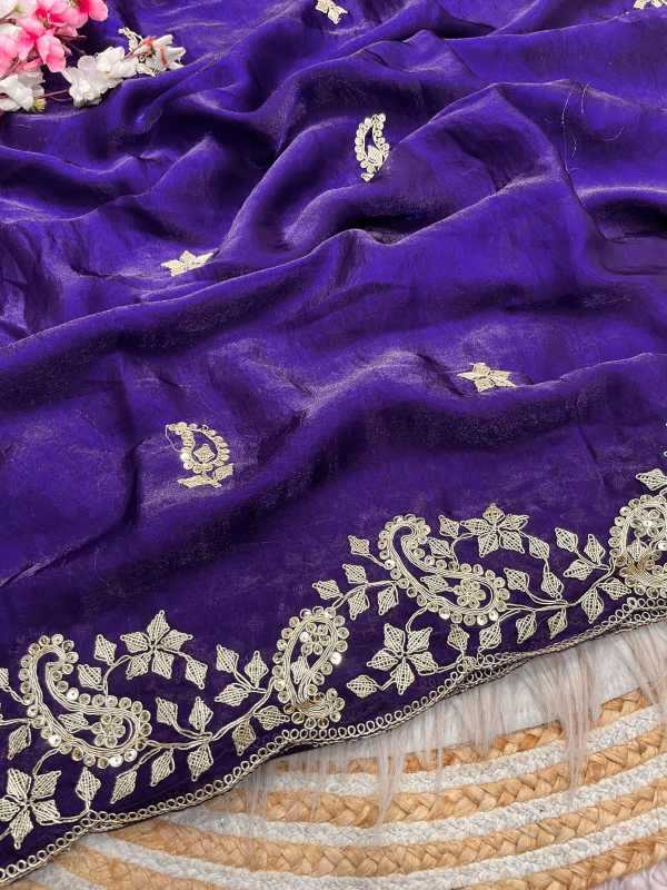 Kinjal Satin Sequence Saree
