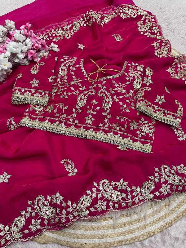Kinjal Satin Sequence Saree