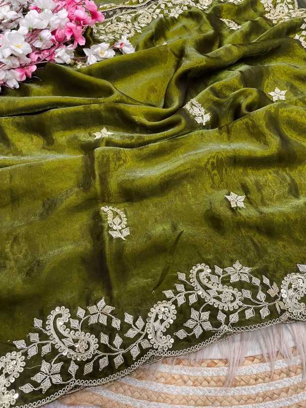Kinjal Satin Sequence Saree