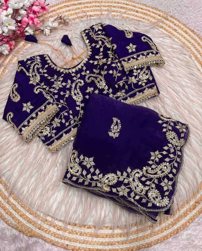 Kinjal Satin Sequence Saree