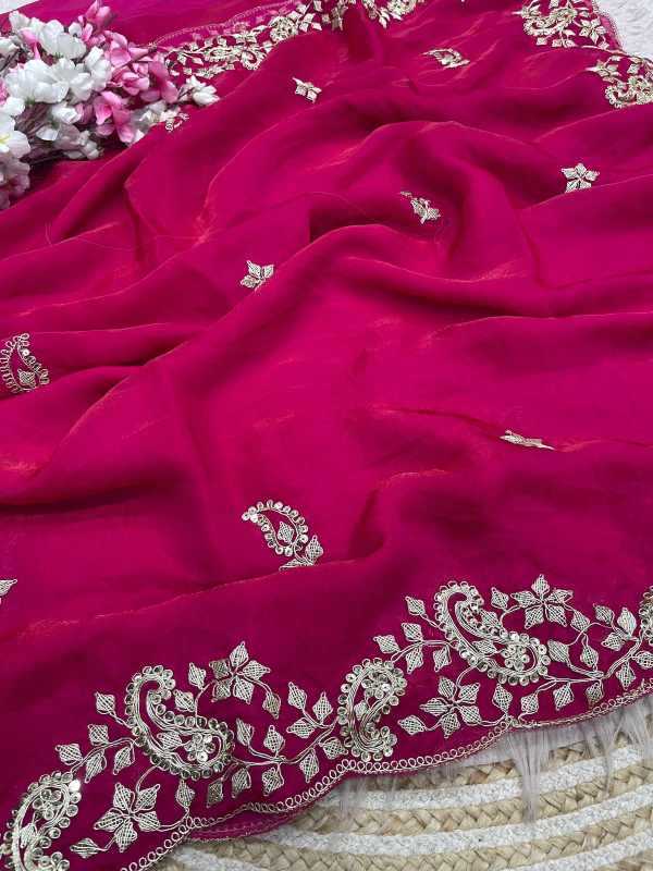 Kinjal Satin Sequence Saree