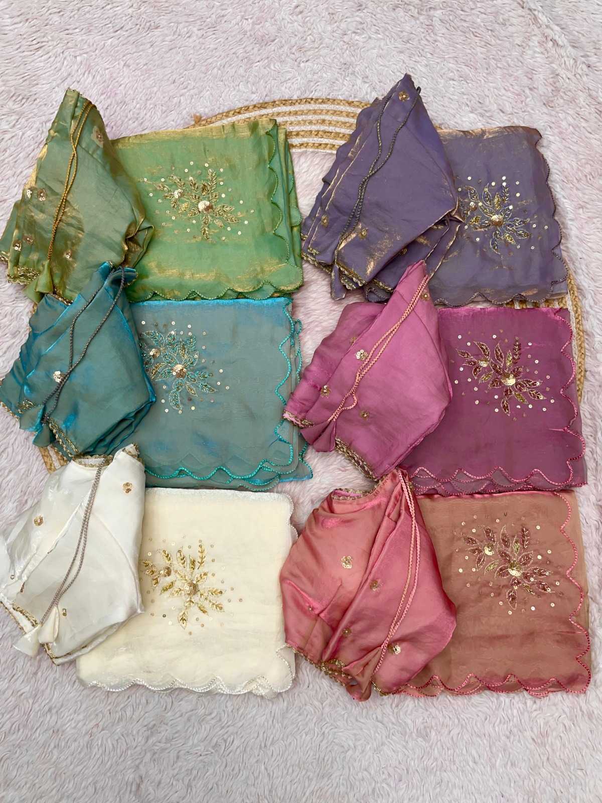 Satin Hand Work Saree