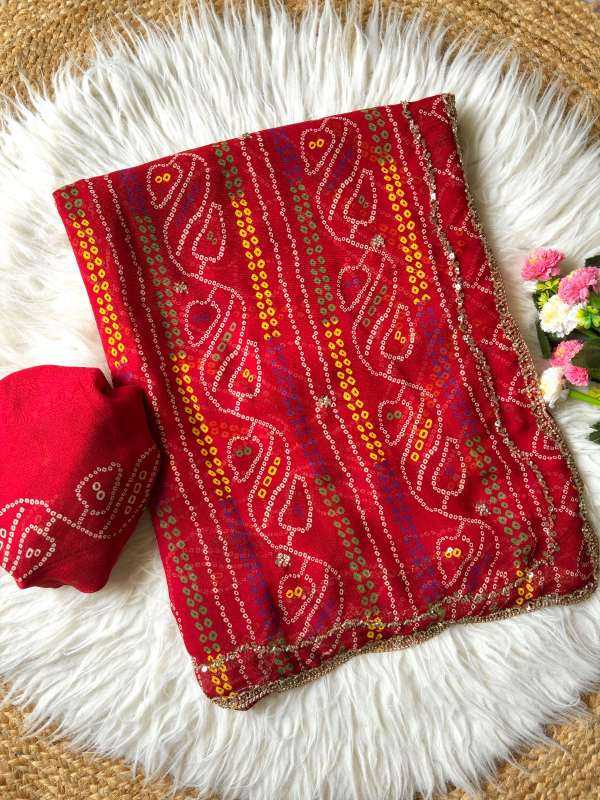 Faux Georgette Printed Saree