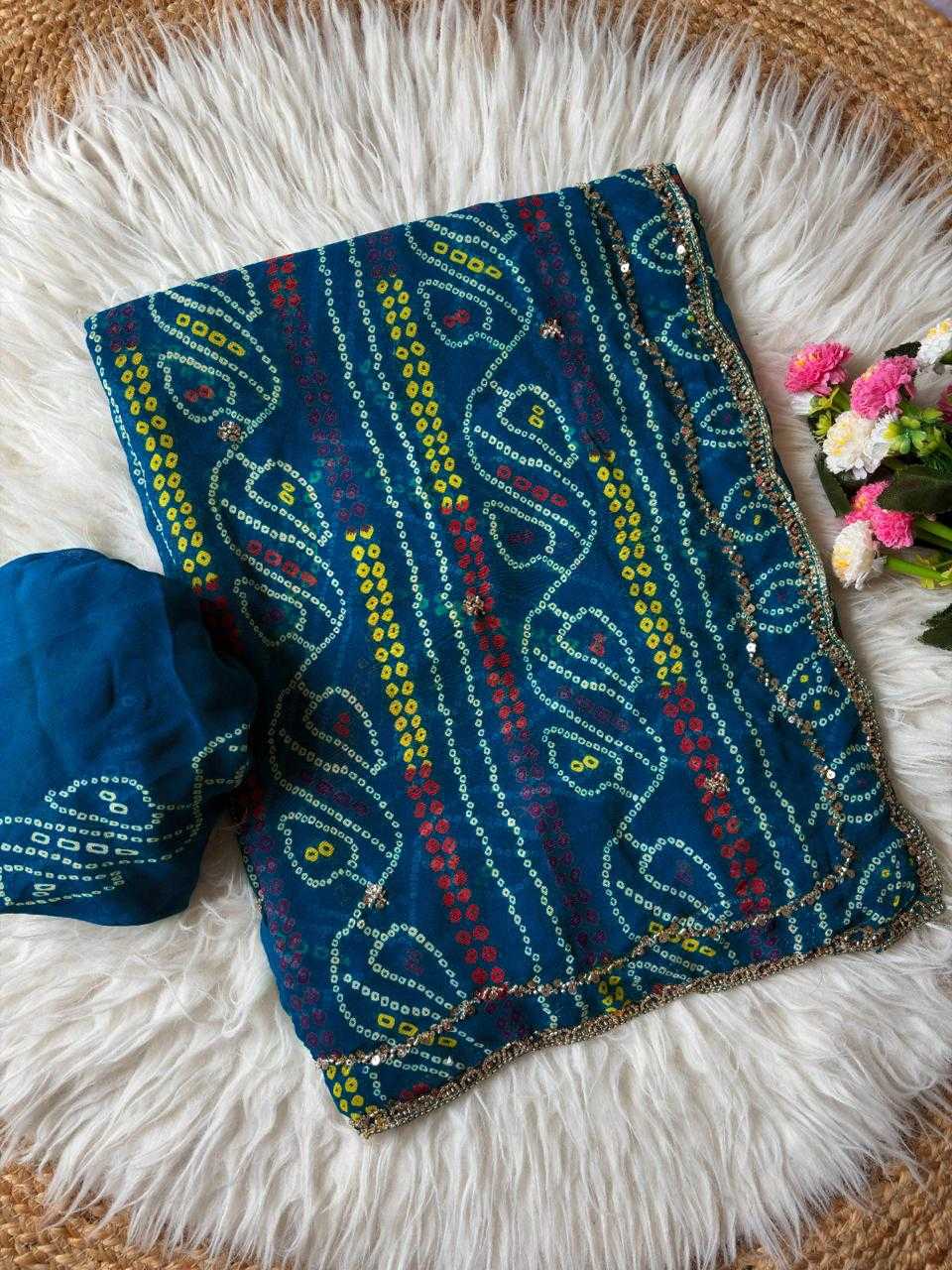 Faux Georgette Printed Saree