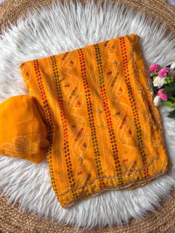 Faux Georgette Printed Saree
