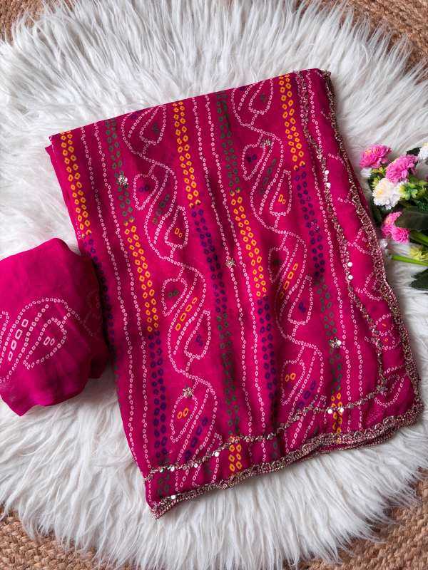 Faux Georgette Printed Saree