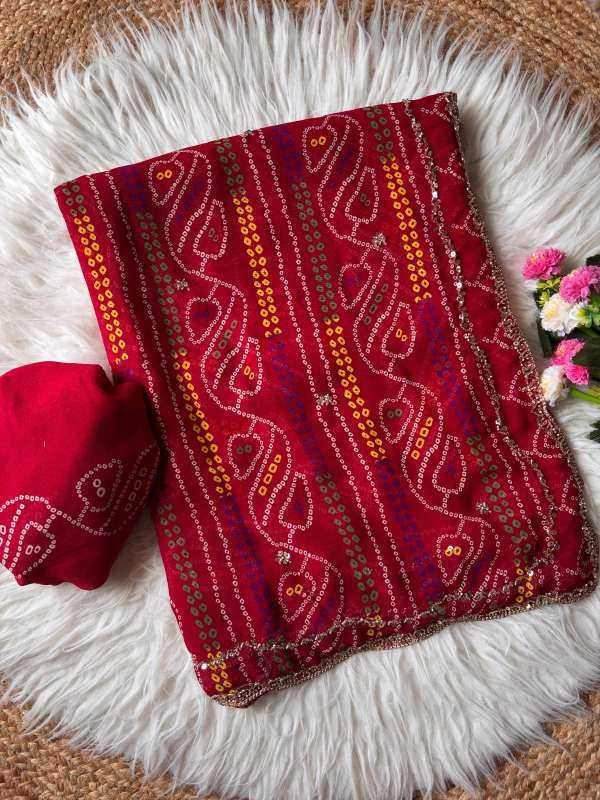 Faux Georgette Printed Saree