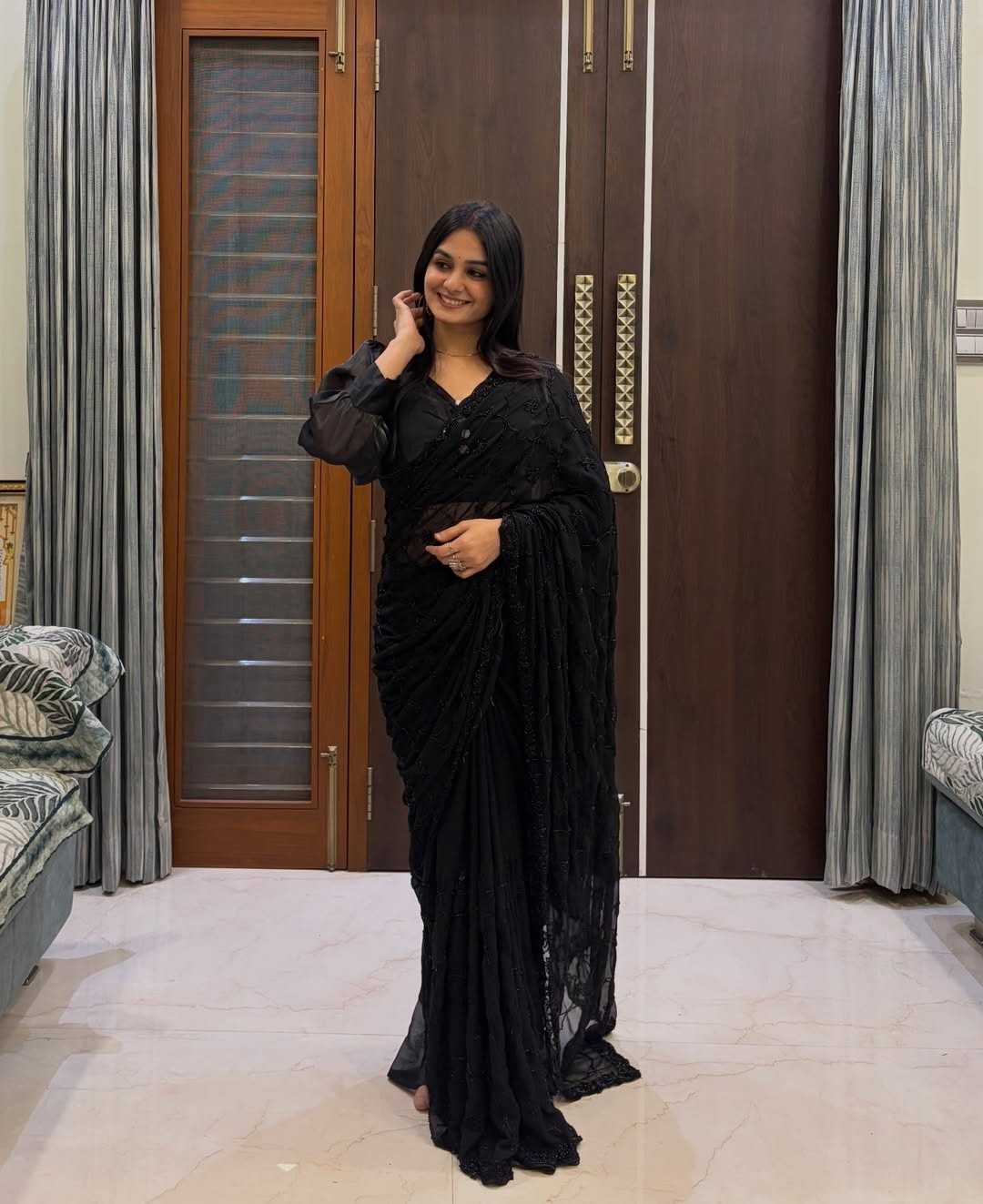 Ramya Faux Georgette Fancy Saree