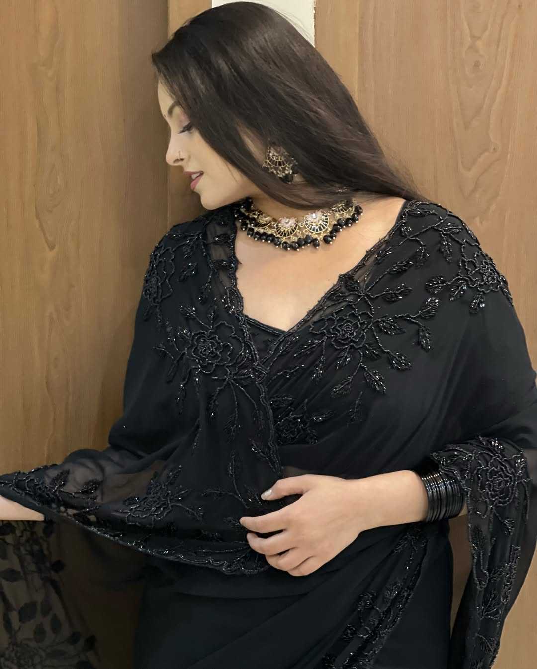Faux Georgette Saree
