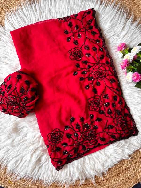Faux Georgette Saree