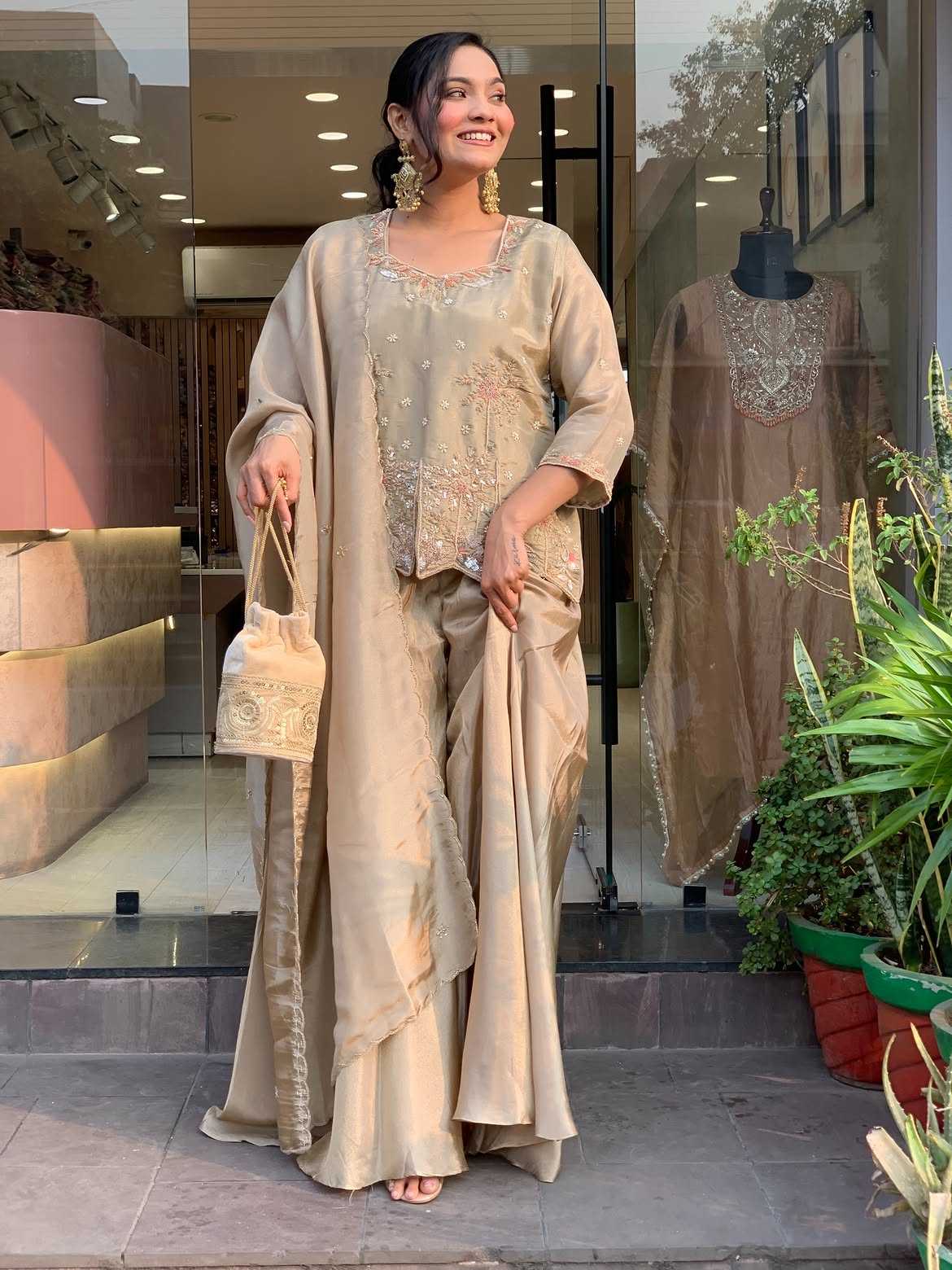 Cotton Sharara Salwar Suit