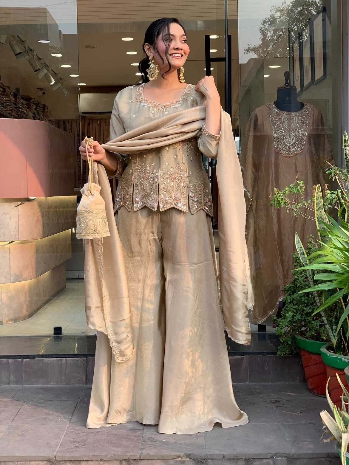 Cotton Sharara Salwar Suit