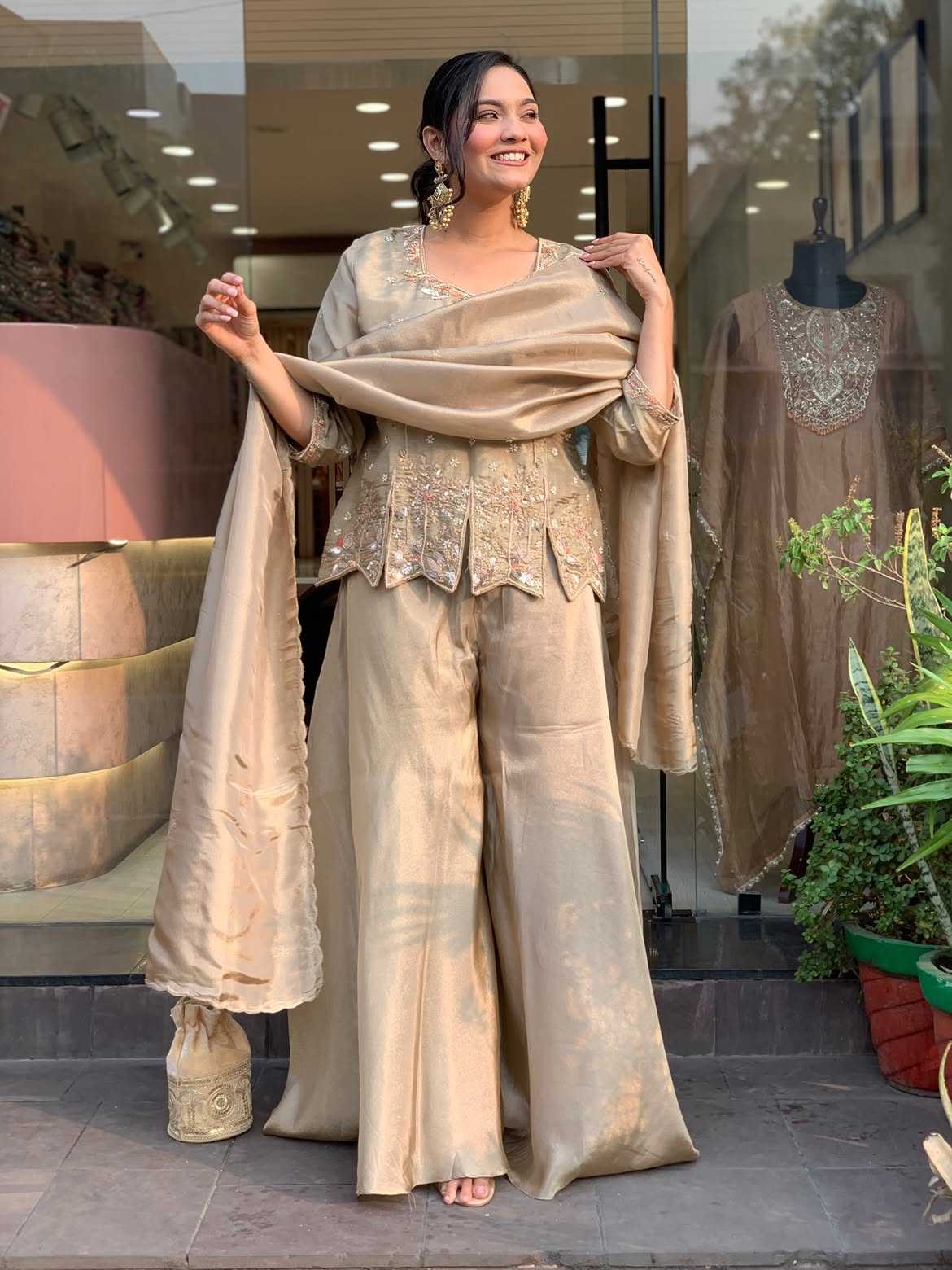 Cotton Sharara Salwar Suit