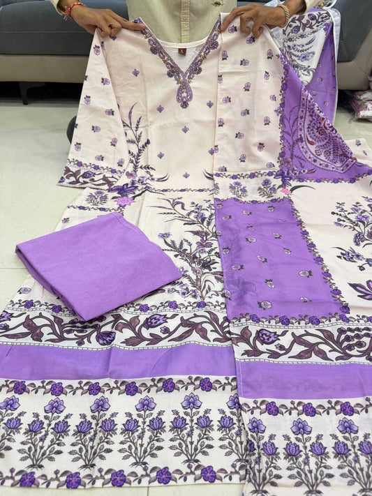 Berry Cotton Festive Kurti