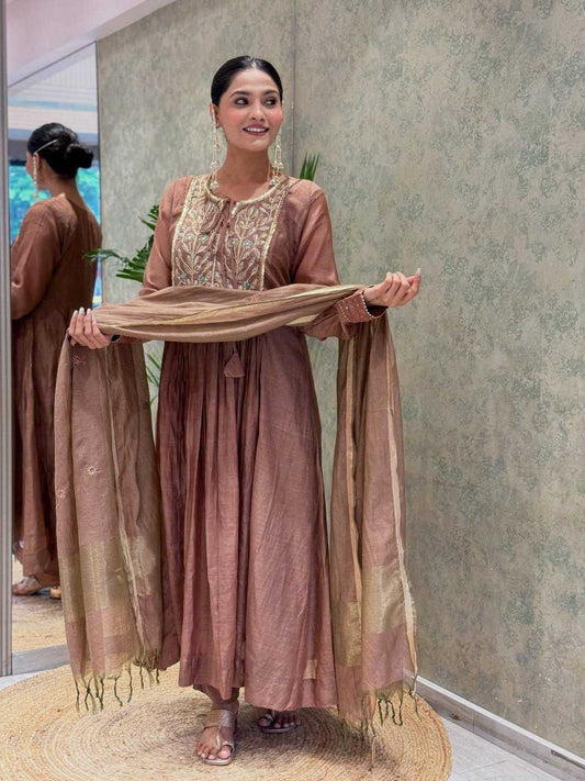 Chanderi Cotton Designer Kurti JT-141505