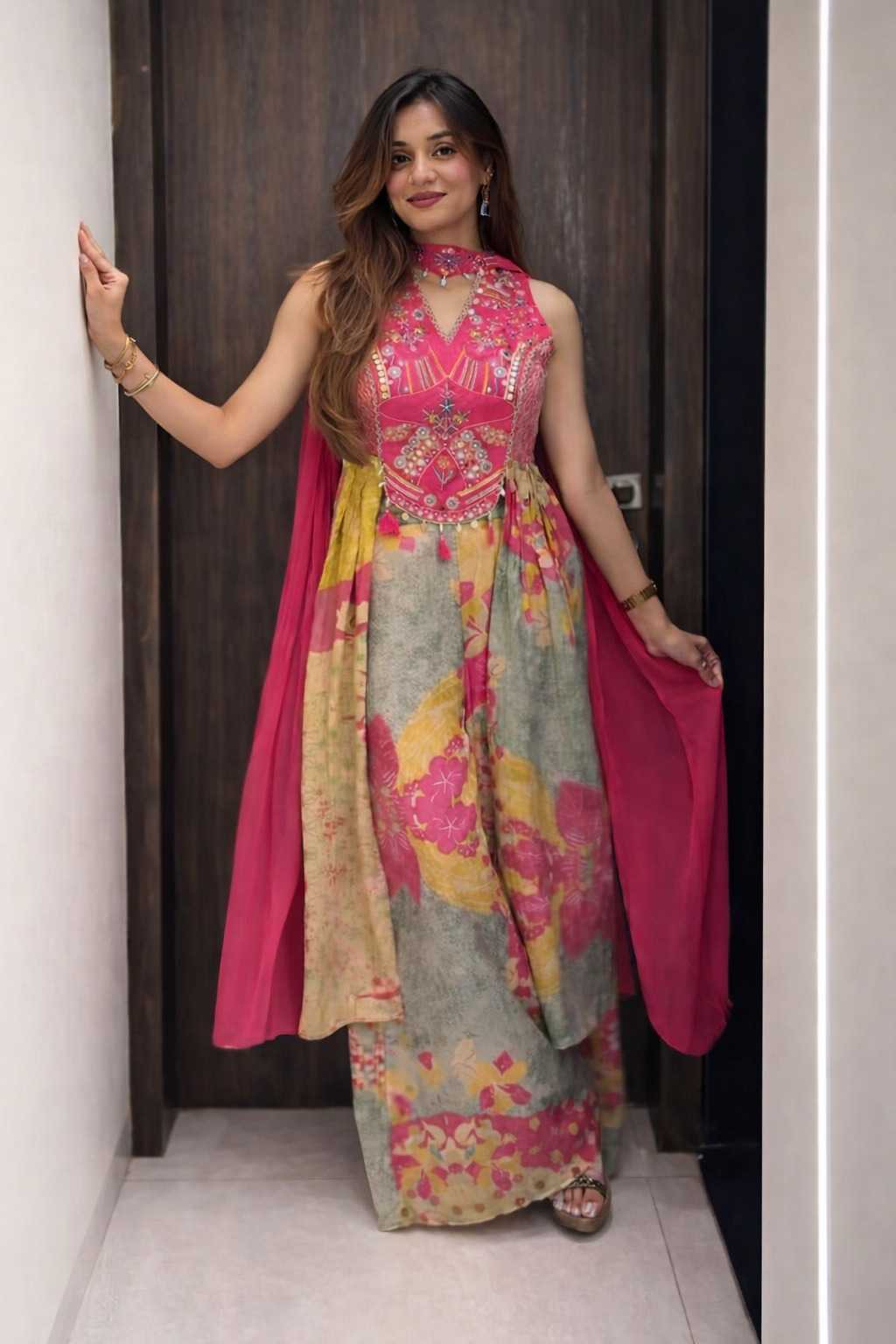 Ivals Chinon Silk Festive Kurti