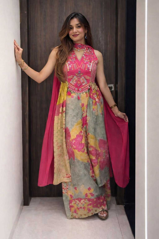 Ivals Chinon Silk Festive Kurti
