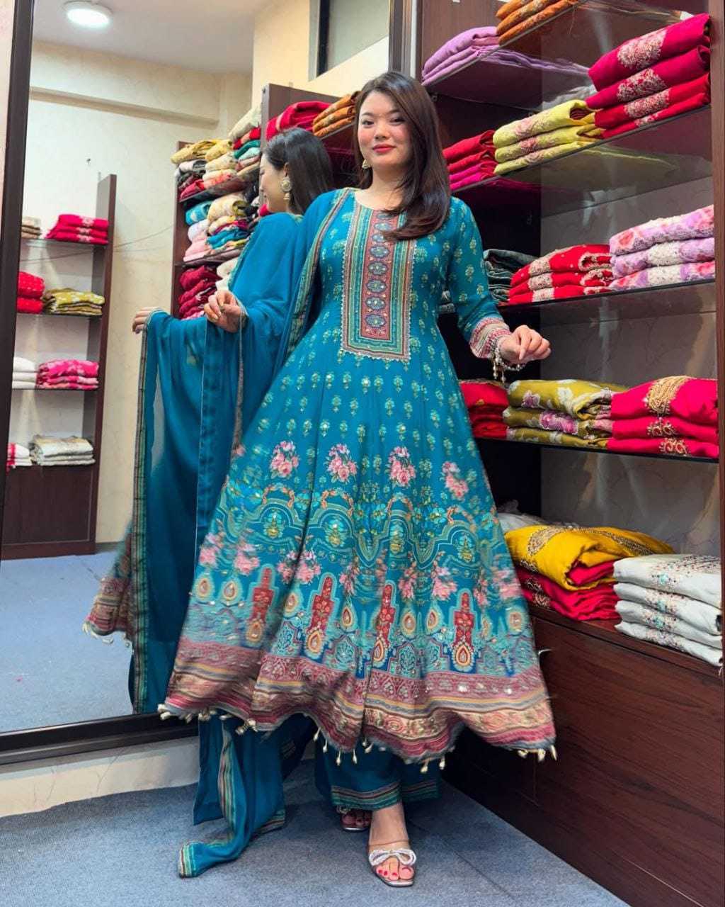 Chinon Anarkali Suit