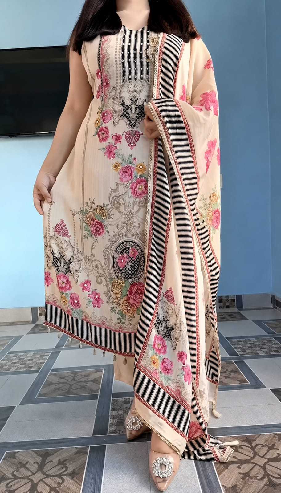 Pure Silk Party Wear Kurti