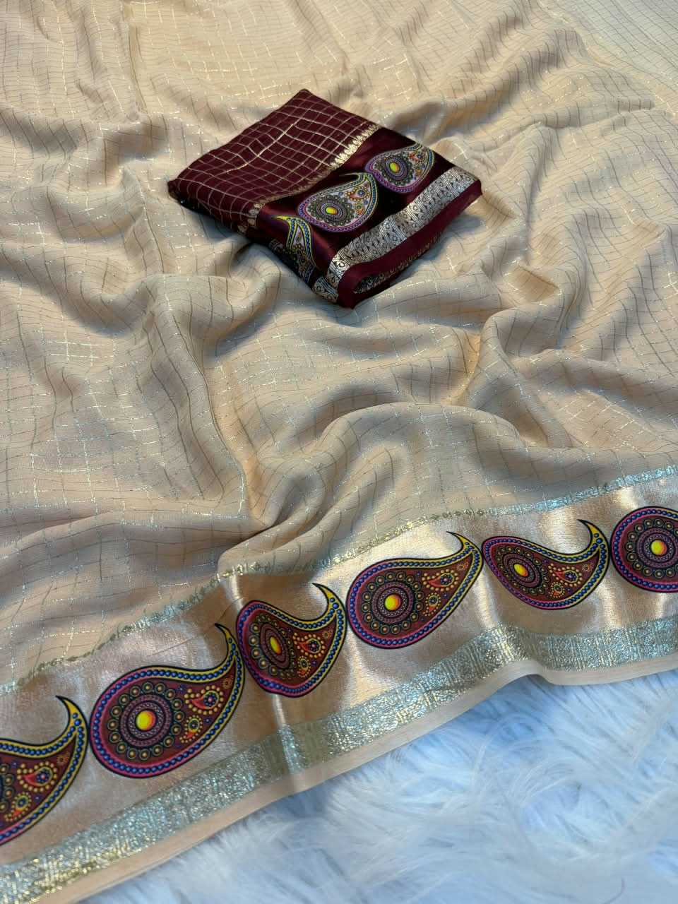 Aaheli Premium Georgette Printed Saree
