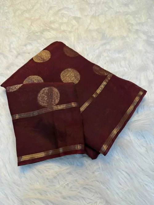 Aanya Dola Silk Saree in Maroon