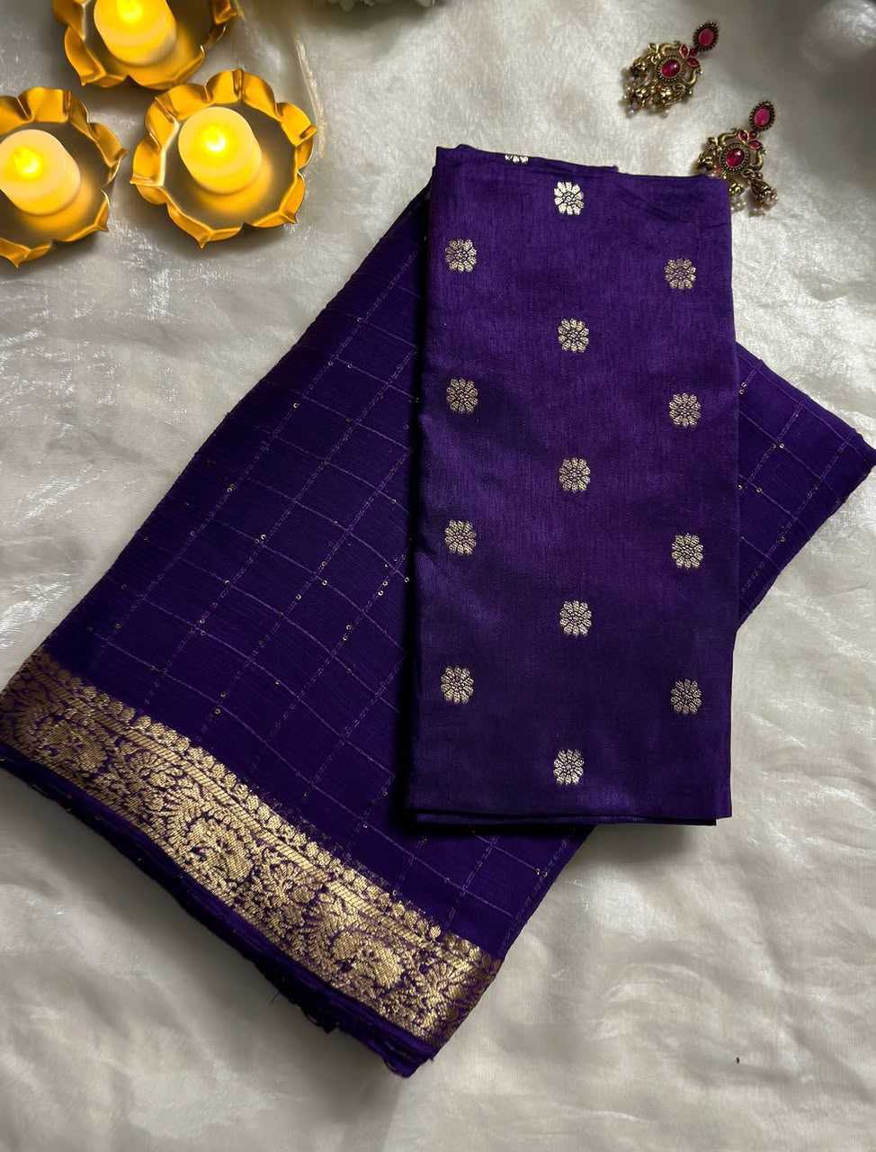 Aaradhya Premium Georgette Designer Saree in Rani