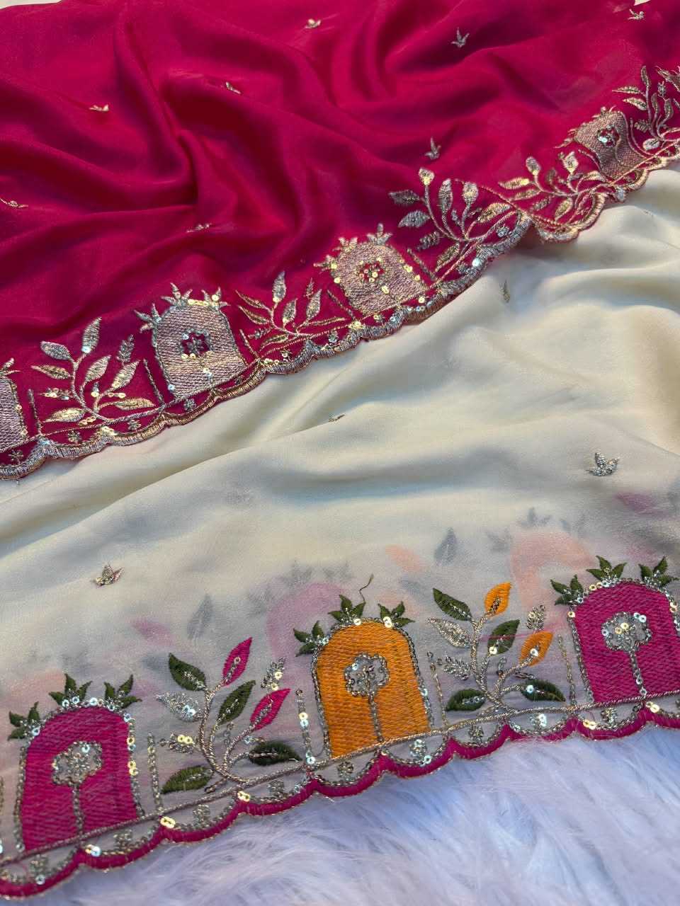 Aarohi Premium Georgette Designer Saree JT-148418