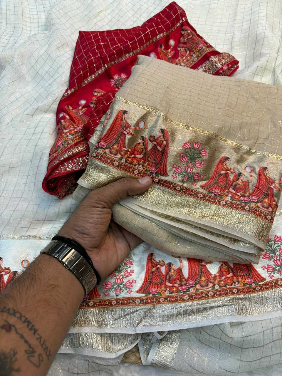 Aarohi Premium Georgette Printed Saree