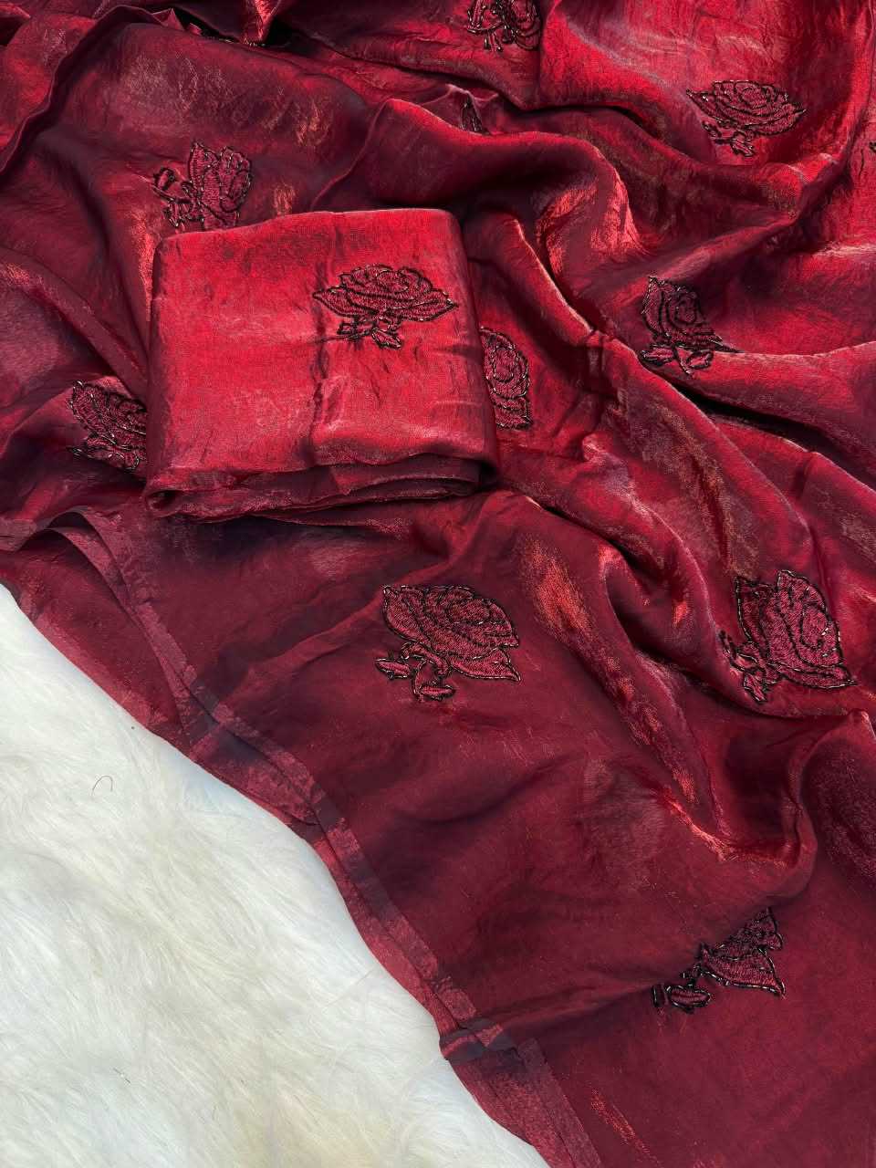 Advika Space Silk Soft Saree