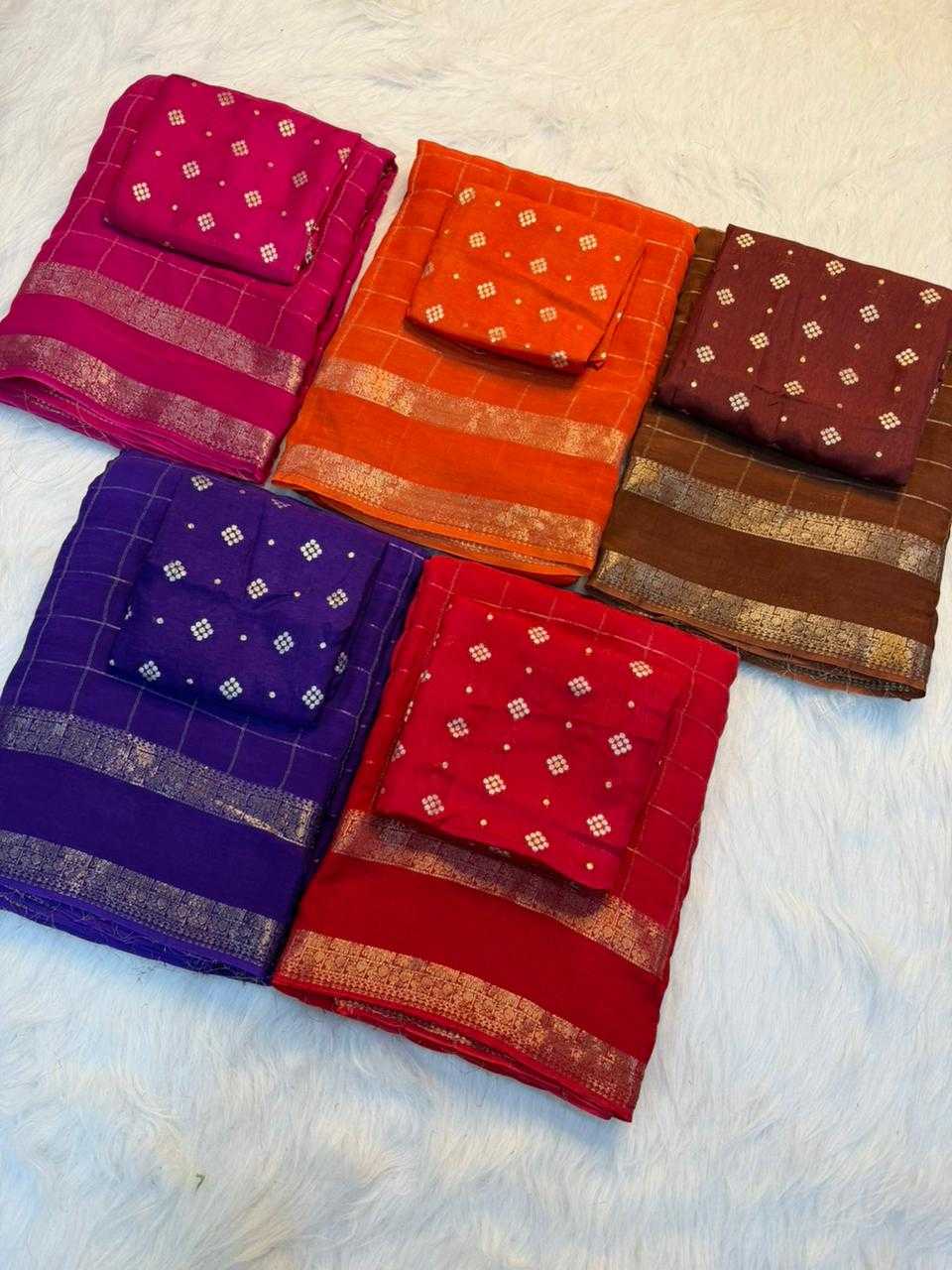 Viscos Chifon Designer Saree