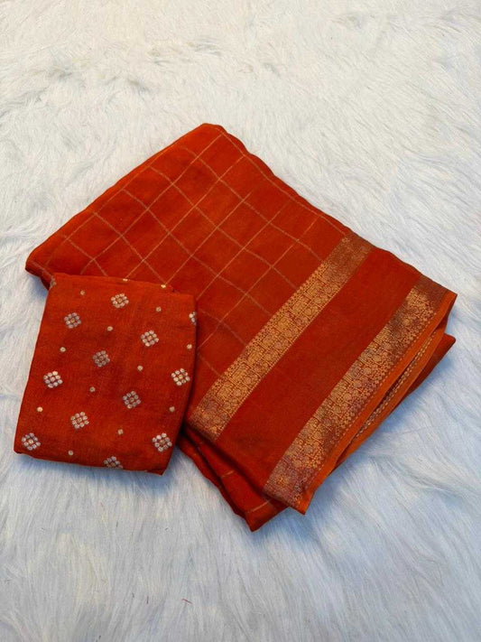 Viscos Chifon Designer Saree