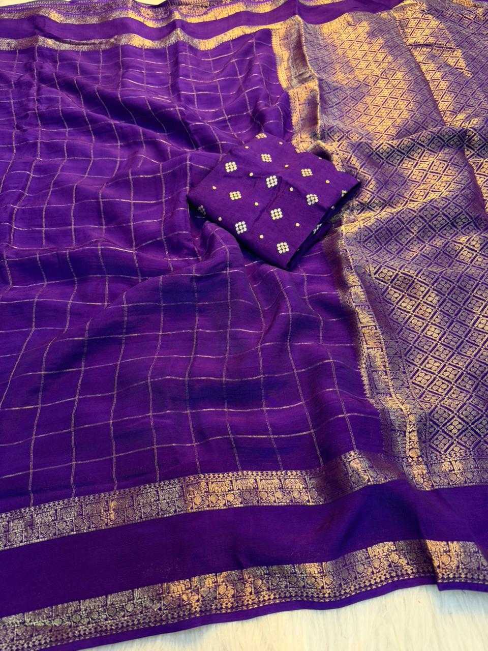 Viscos Chifon Designer Saree