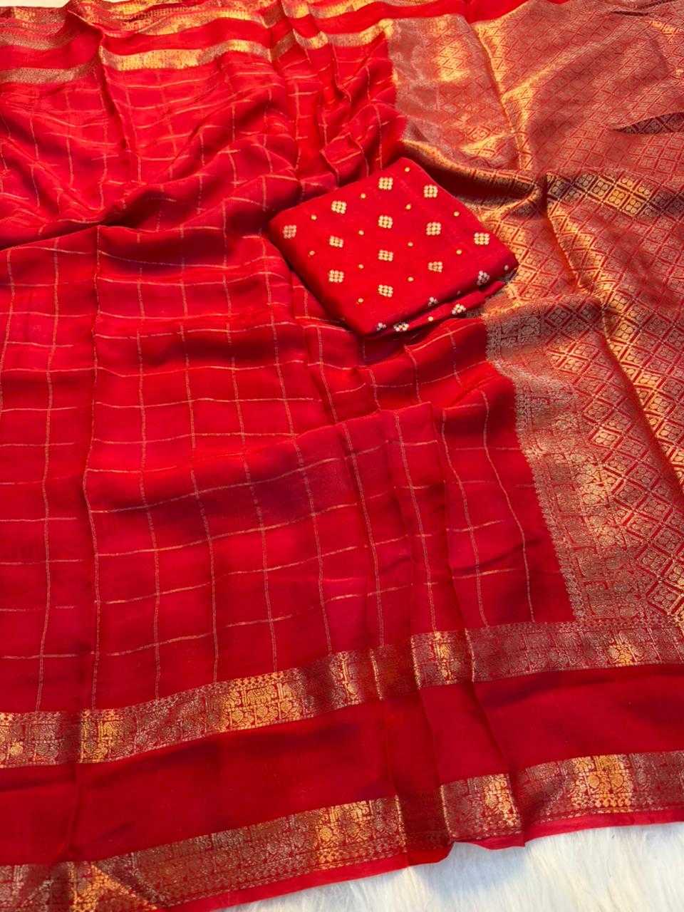 Viscos Chifon Designer Saree