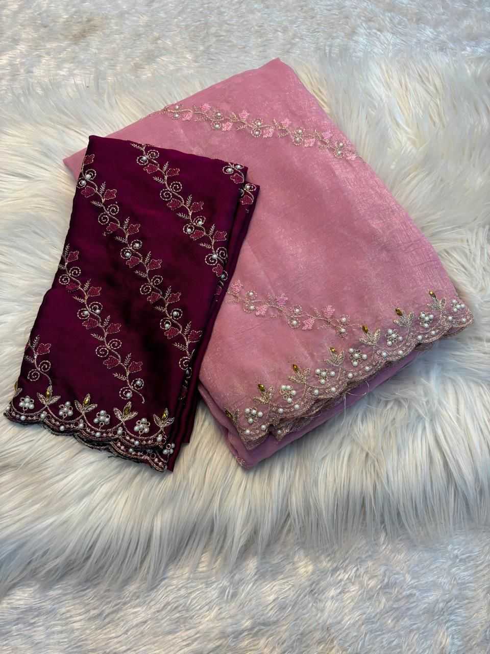 Embroidered Saree