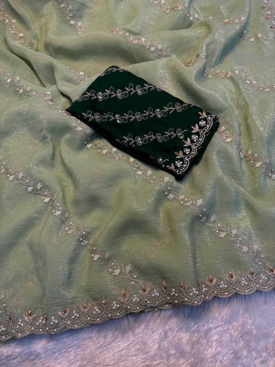 Embroidered Saree