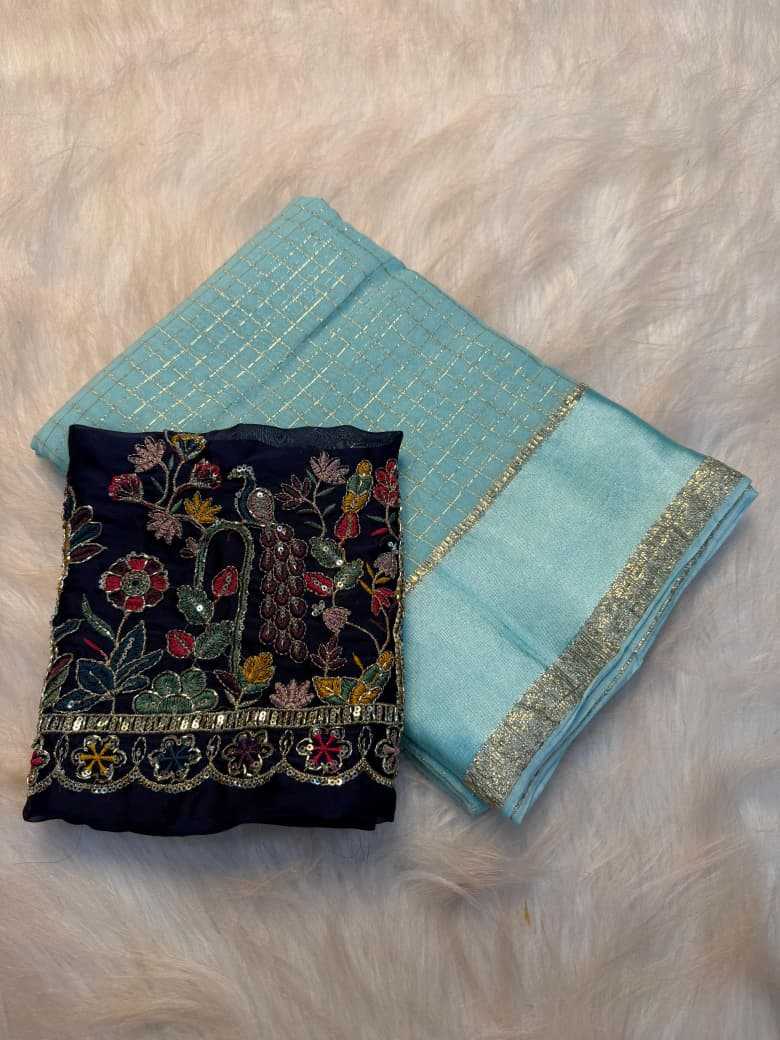 Viscouse Crushed Georgette Saree