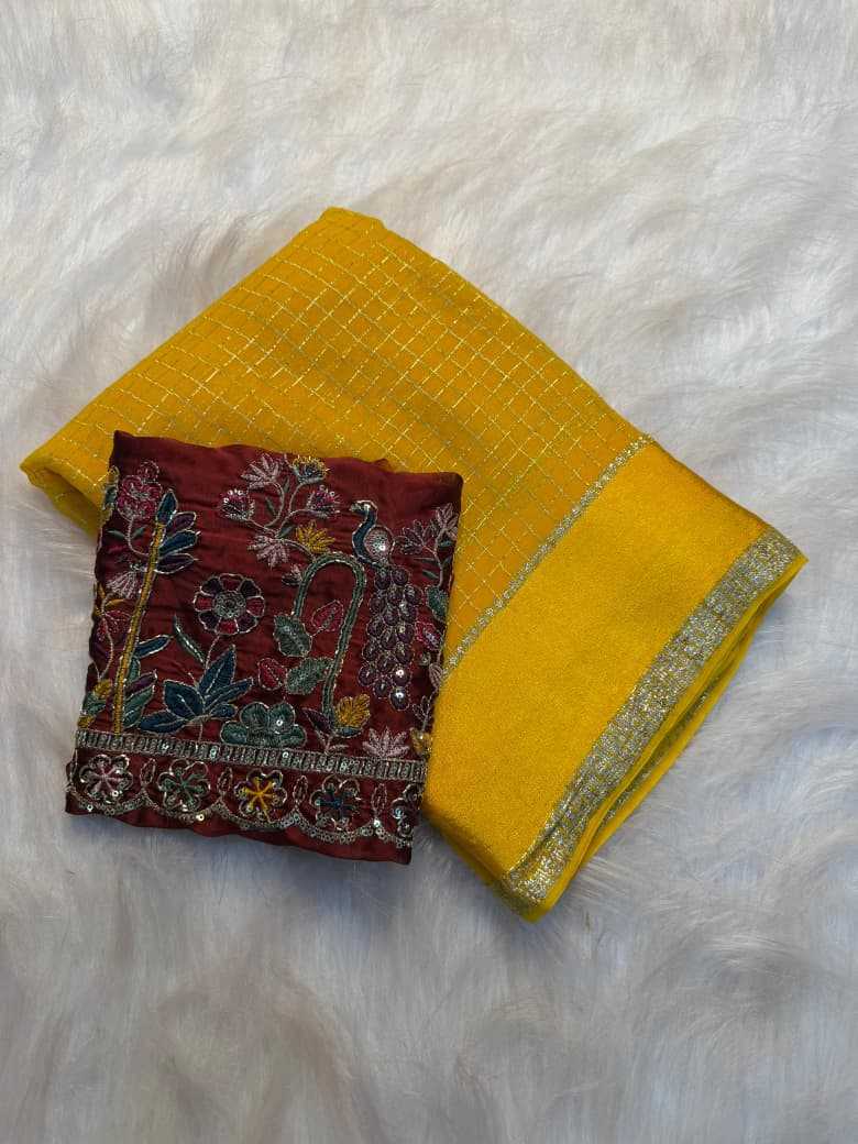 Viscouse Crushed Georgette Saree