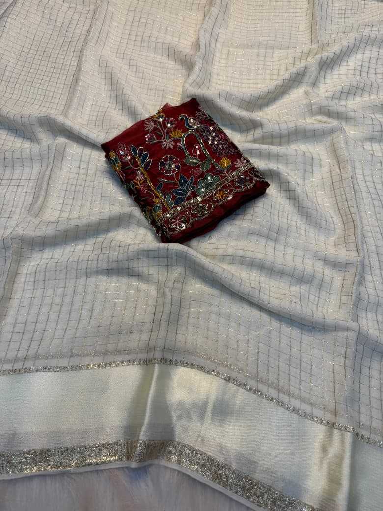 Viscouse Crushed Georgette Saree