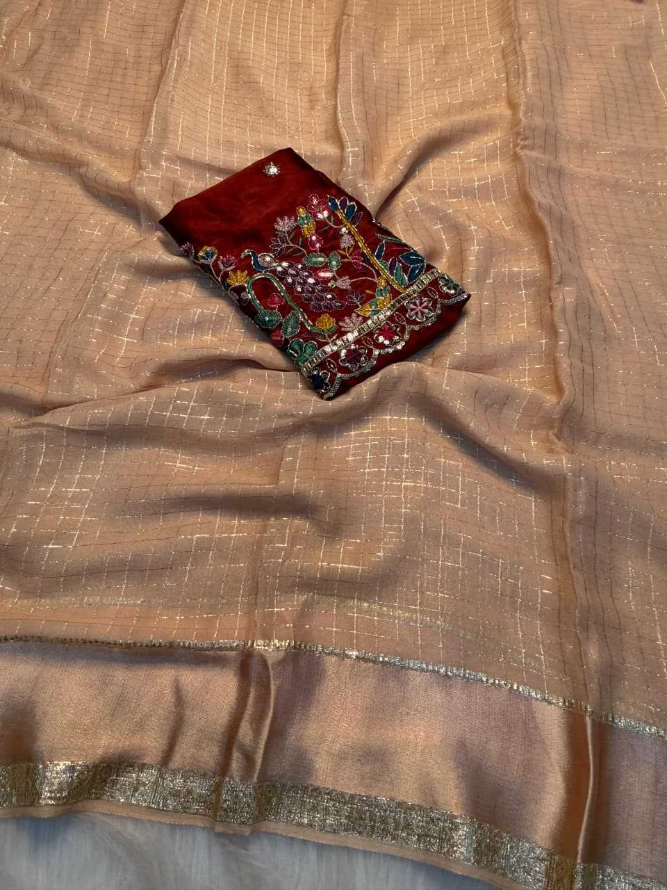 Viscouse Crushed Georgette Saree