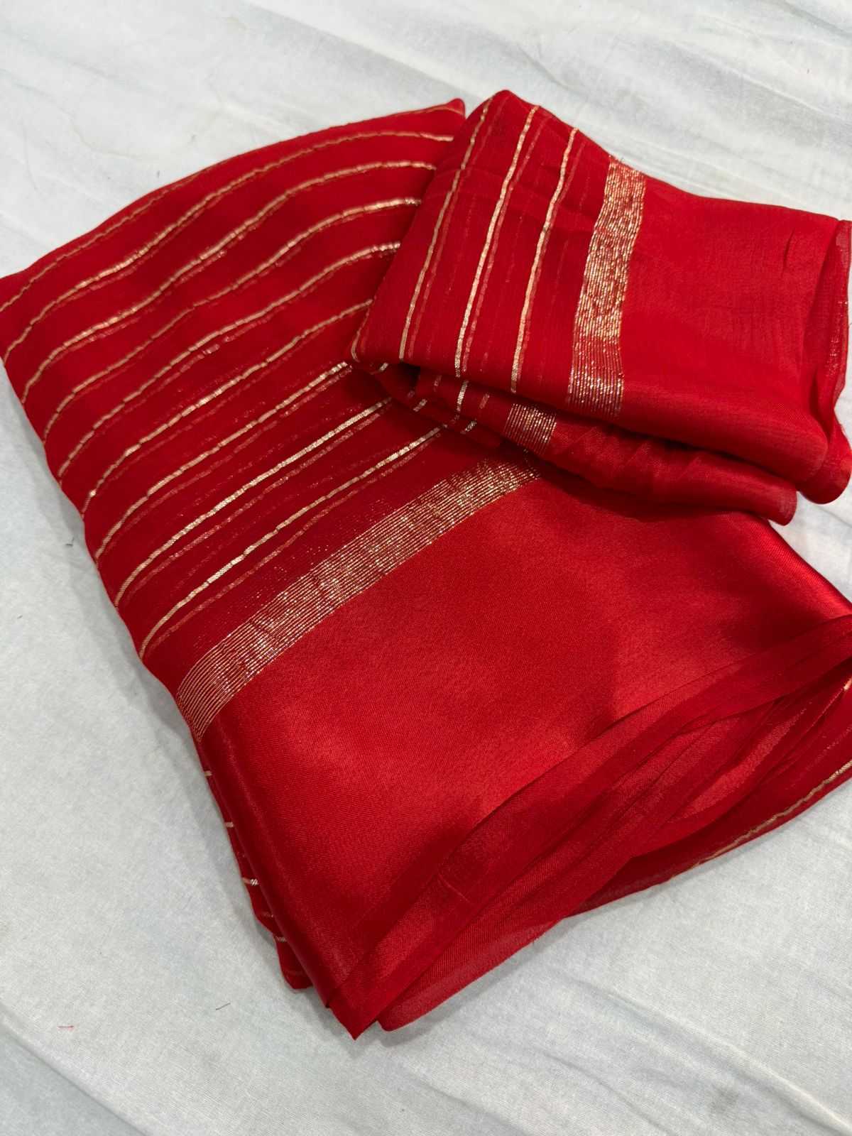 Devika Premium Georgette Saree in Cheery
