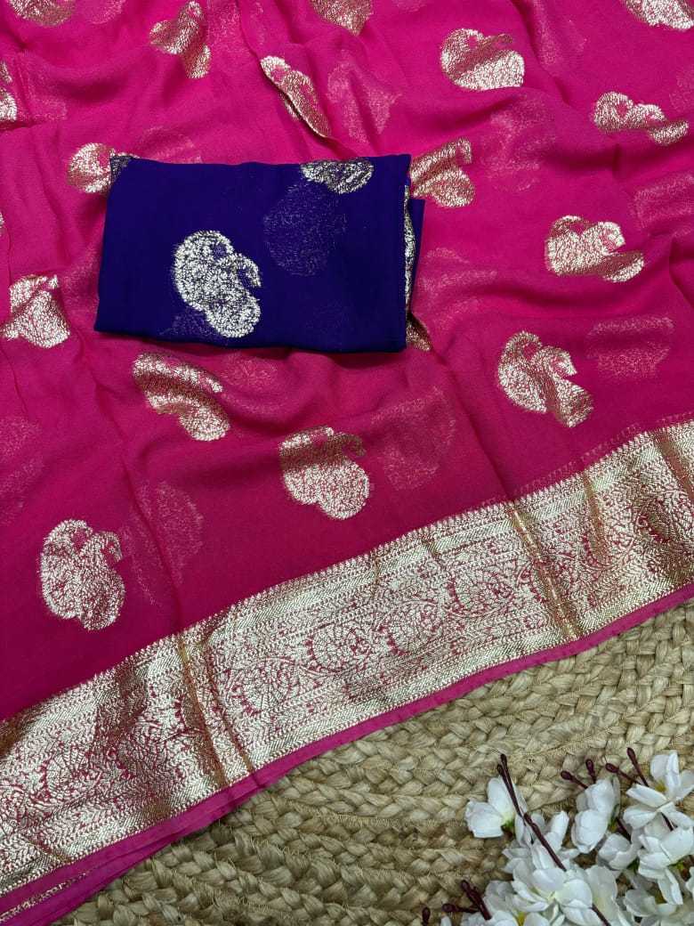 Pure Viscos Georgette Saree