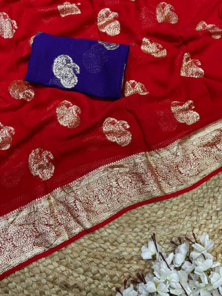 Pure Viscos Georgette Saree