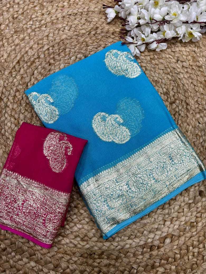 Pure Viscos Georgette Saree