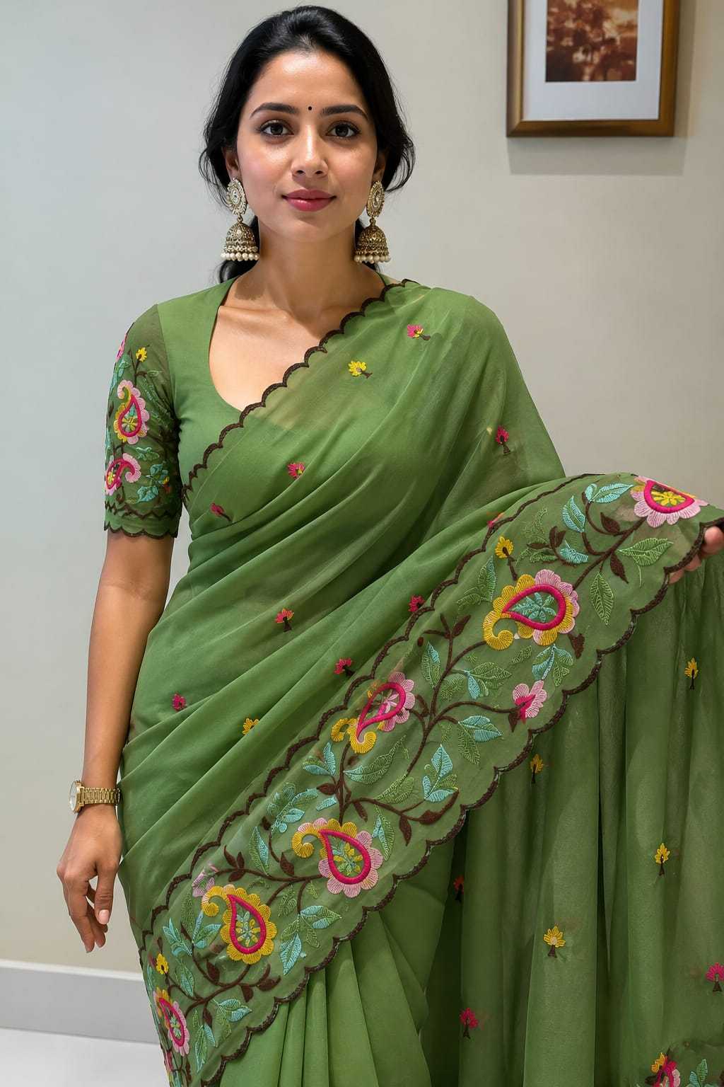 Ekta Premium Georgette Designer Saree